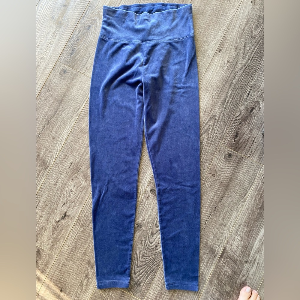 3/$15 Aerie Offline blue velvet high waisted leggings super soft, warm & cozy